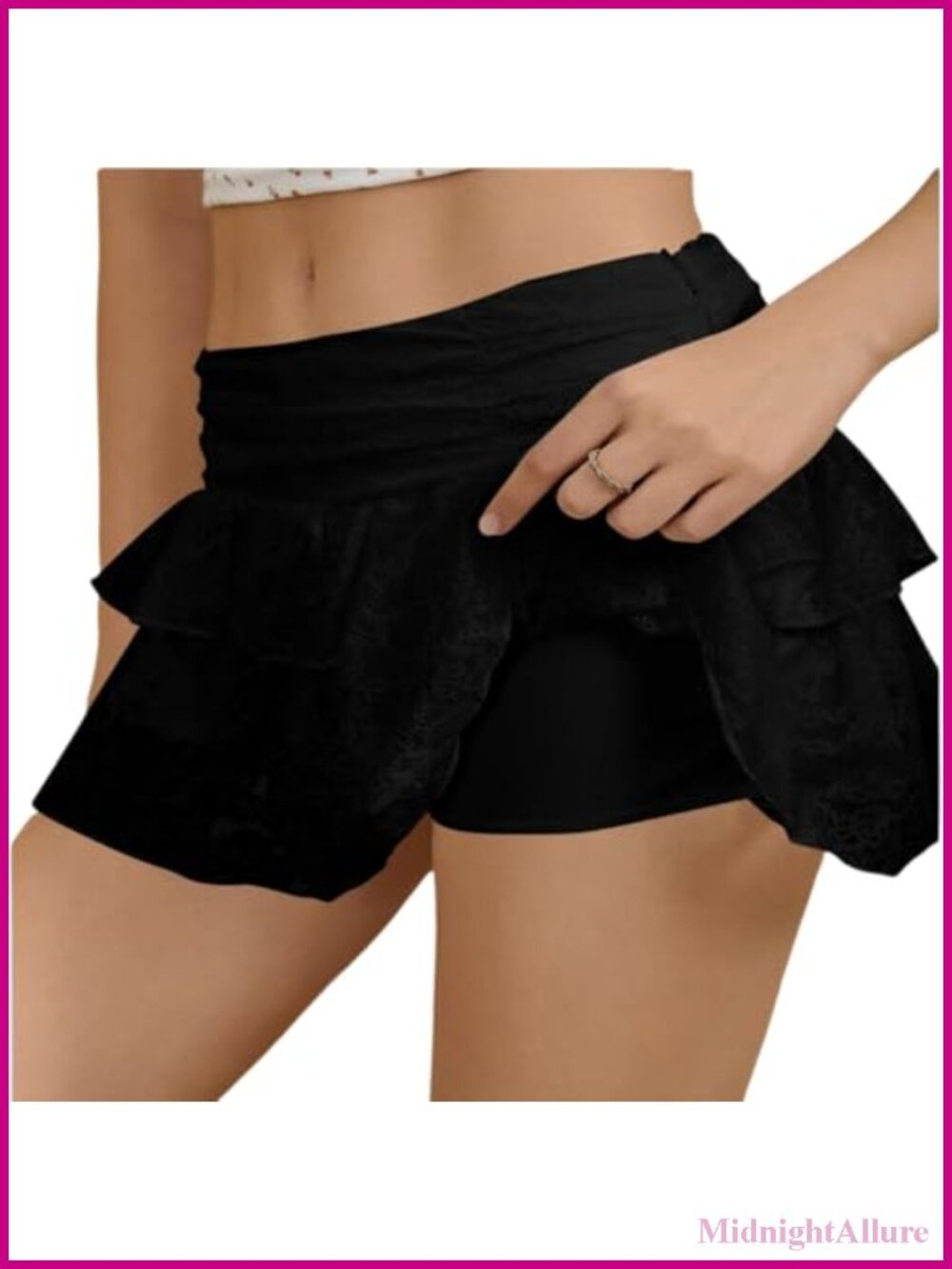 Y2K Lace High Waist Ruffle A-Line Mini Skirts for Women